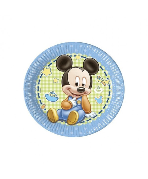 BABY MICKEY PLATOS 23CM. 8UN.