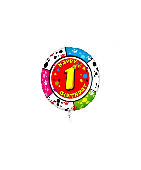 GLOBO FOIL REDONDO 21" NO 1 - PERRO