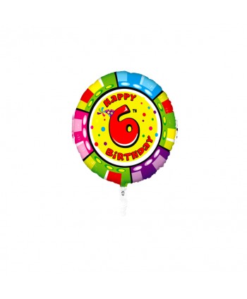 GLOBO FOIL REDONDO 21" NO 6 - GUSANO