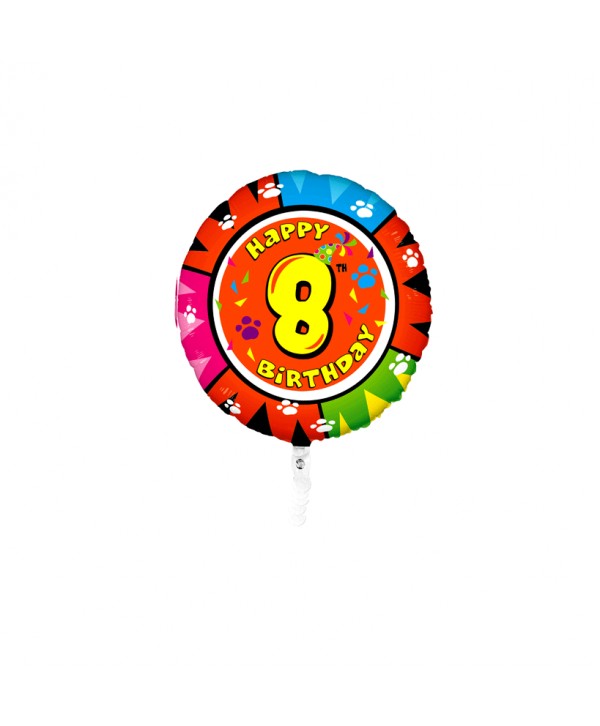 GLOBO FOIL REDONDO 21" NO 8 - GATO