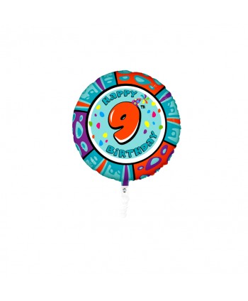 GLOBO FOIL REDONDO 21" NO 9 - GECO