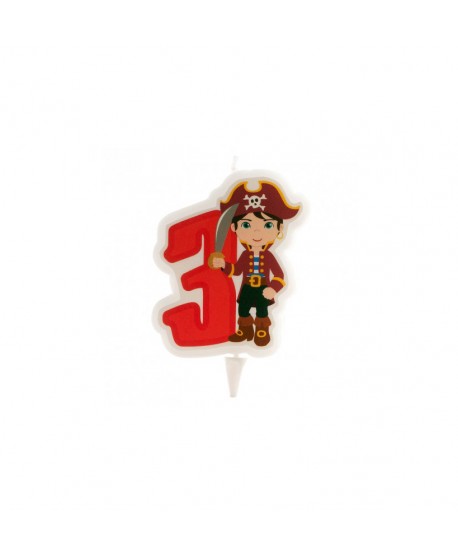 VELA PIRATAS NO3 7CM. 12UN.REF.345257