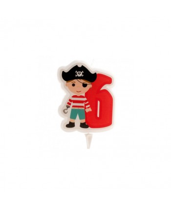 VELA PIRATAS NO6 7CM. 12UN.REF.345260