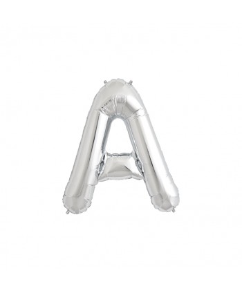 GLOBO FOIL PLATA 16" LETRA  A