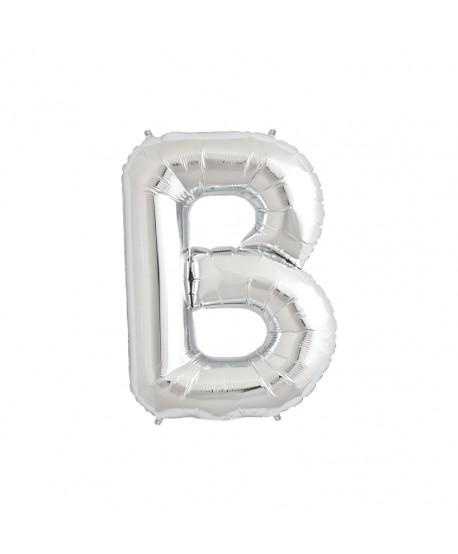 GLOBO FOIL PLATA 16" LETRA B