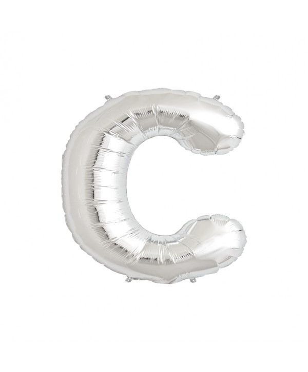GLOBO FOIL PLATA 16" LETRA C