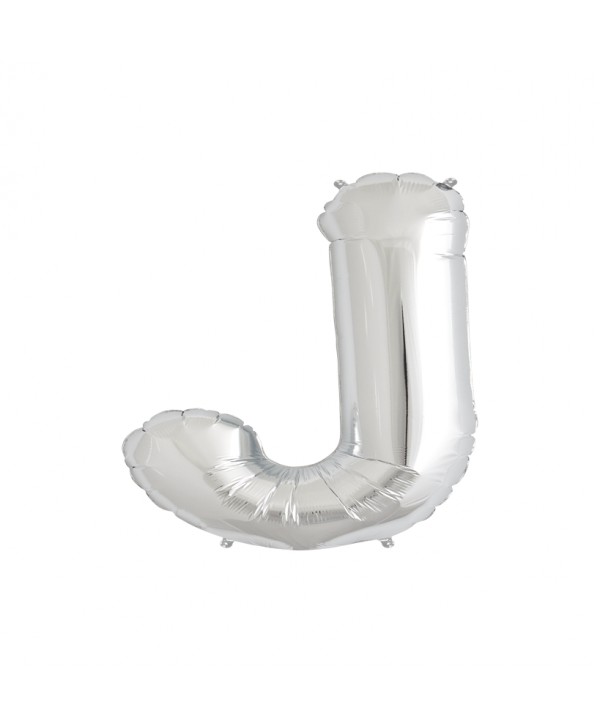 GLOBO FOIL PLATA 16" LETRA J