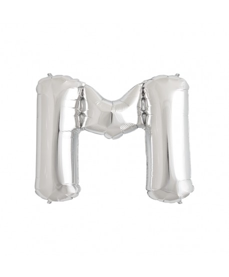GLOBO FOIL PLATA 16" LETRA M