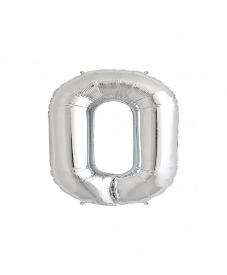 GLOBO FOIL PLATA 16" LETRA O