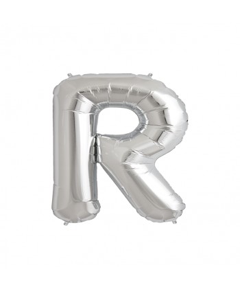 GLOBO FOIL PLATA 16" LETRA R