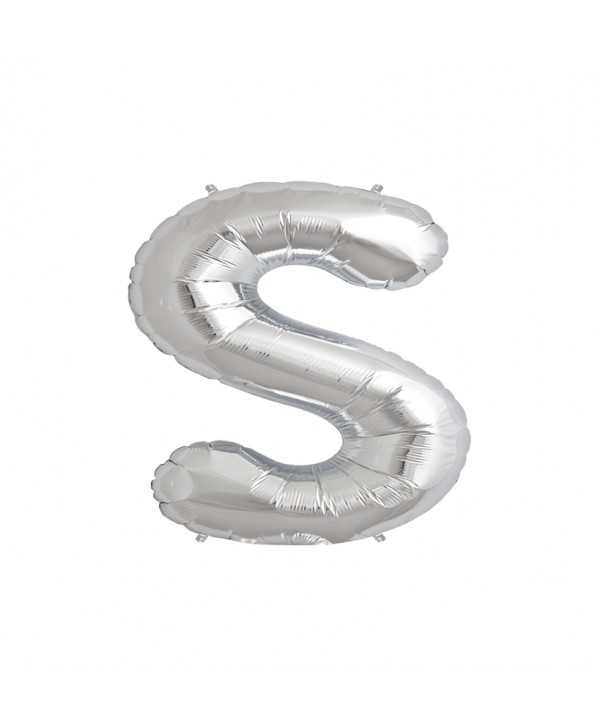 GLOBO FOIL PLATA 16" LETRA S