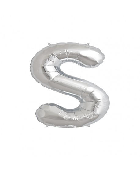 GLOBO FOIL PLATA 16" LETRA S