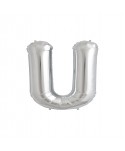 GLOBO FOIL PLATA 16" LETRA U
