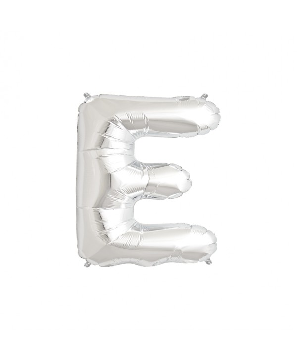 GLOBO FOIL PLATA 34" LETRA E