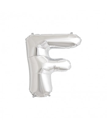 GLOBO FOIL PLATA 34" LETRA F