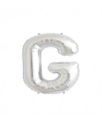 GLOBO FOIL PLATA 34" LETRA G
