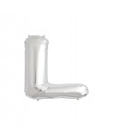 GLOBO FOIL PLATA 34" LETRA L