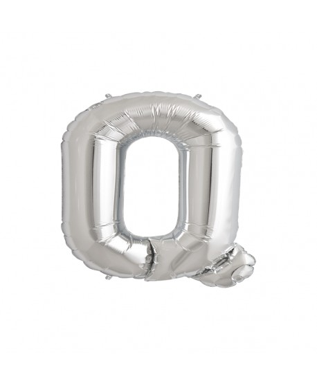 GLOBO FOIL PLATA 34" LETRA Q