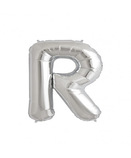 GLOBO FOIL PLATA 34" LETRA R