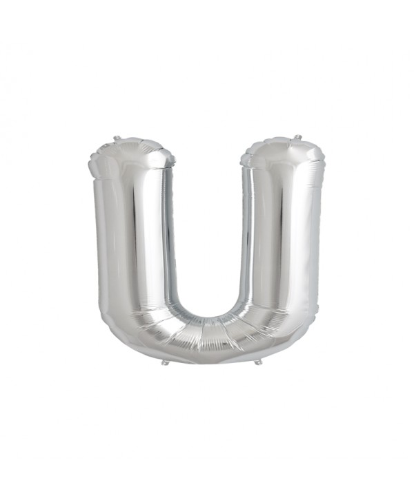 GLOBO FOIL PLATA 34" LETRA U