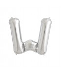 GLOBO FOIL PLATA 34" LETRA W