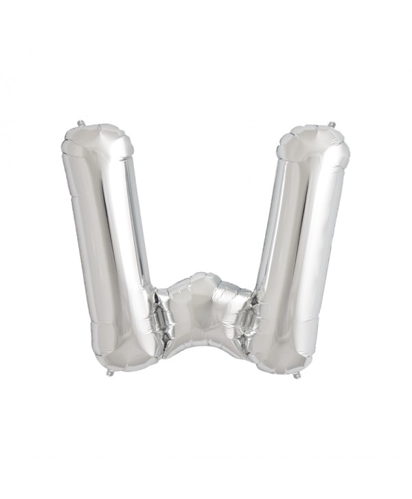GLOBO FOIL PLATA 34" LETRA W