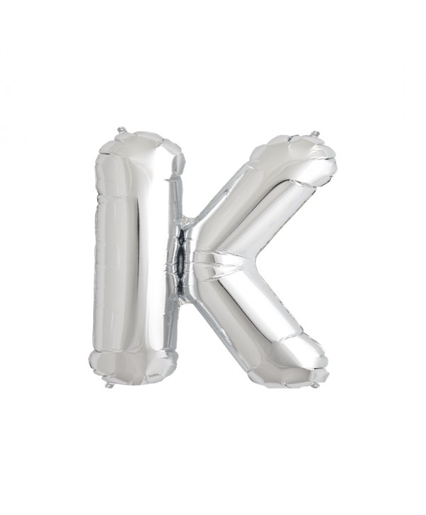 GLOBO FOIL PLATA 34" LETRA K