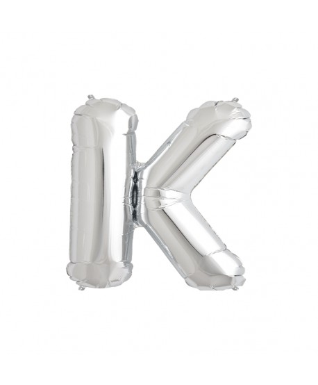 GLOBO FOIL PLATA 34" LETRA K