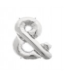 GLOBO FOIL PLATA 34" LETRA &