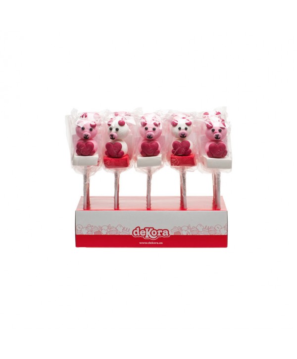 BROCHETA DE NUBE OSITO Y CORAZON 20X35GR.