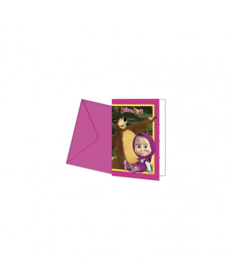 MASHA AND THE BEAR INVITACION 6U.