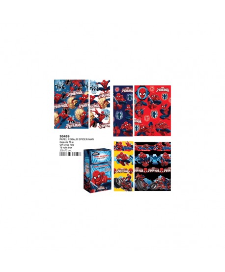 ROLLO PAPEL REGALO SPIDERMAN 200X70CM.REF.13369
