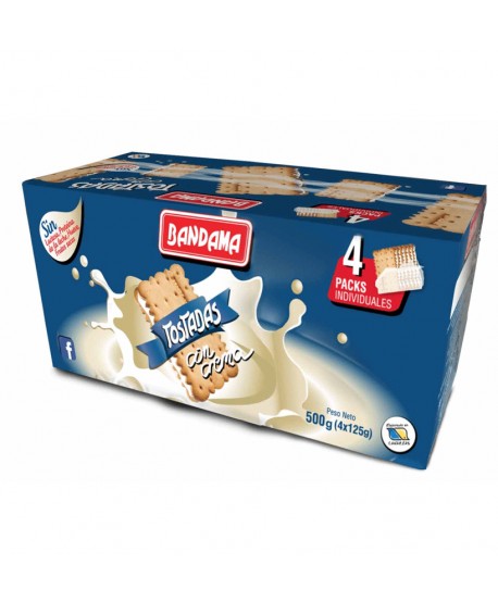 BANDAMA TOSTADAS CON CREMA PACK 4UN.500GR.