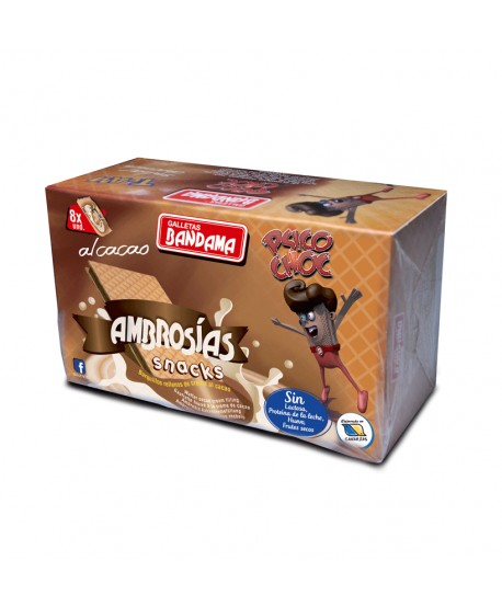 BANDAMA AMBROSIAS AL CACAO SNACKS PACK 8UN.