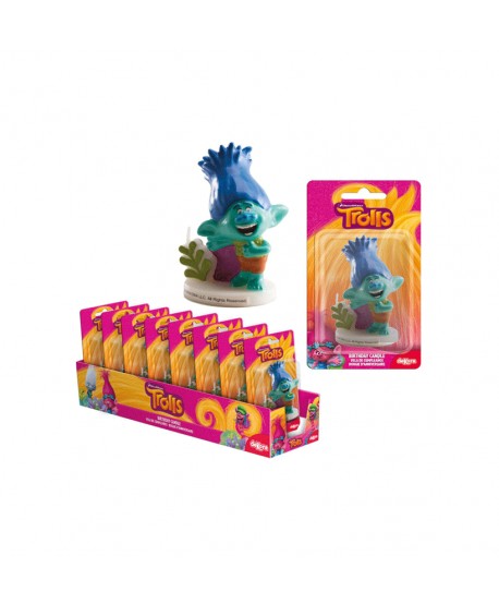 VELA TROLLS BRANCH 3D 7,5CM 8UN. REF.346139