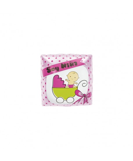 GLOBO FOIL 18" SOY NIÑA COCHECITO 46CM R.00724