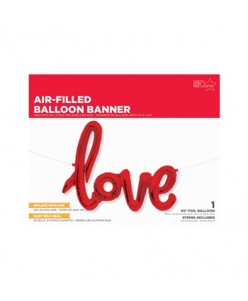 GLOBO FOIL 40" LOVE SCRIPT ROJO 102CM. REF. 01325
