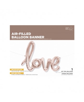 GLOBO FOIL 40" LOVE SCRIPT ORO ROSADO REF. 01287