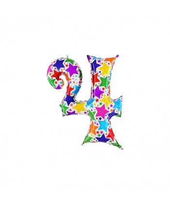 GLOBO FOIL 40" NO. 4 HOLOGRAFICO REF. HG85844P