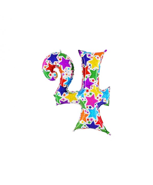 GLOBO FOIL 40" NO. 4 HOLOGRAFICO REF. HG85844P