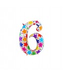 GLOBO FOIL 40" NO. 6 HOLOGRAFICO REF. HG85846P