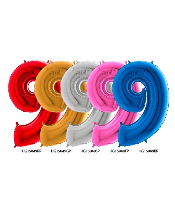 GLOBO FOIL 40" NO. 9 AZUL REF. HG15849BP