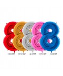 GLOBO FOIL 40" N. 8 PLATA REF. HG15848SP
