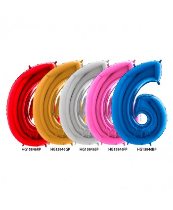 GLOBO FOIL 40" N. 6 ORO REF. HG15846GP