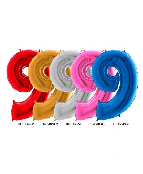 GLOBO FOIL 40" N. 9 ORO REF. HG15849GP