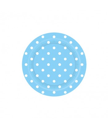 DOTS AZUL PLATOS 20CM 8U.