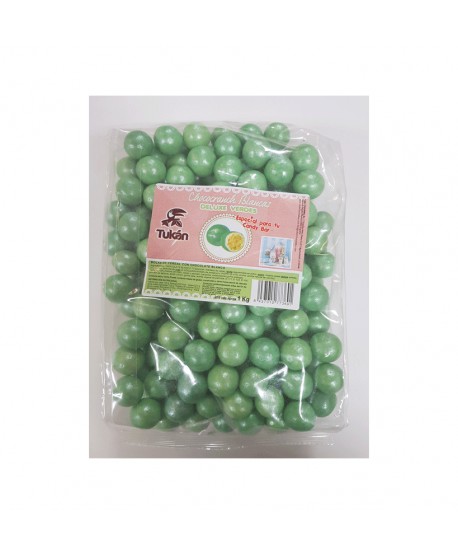 TUKAN CHOCOCRANCH BLANCAS DELUXE VERDES 1KG.