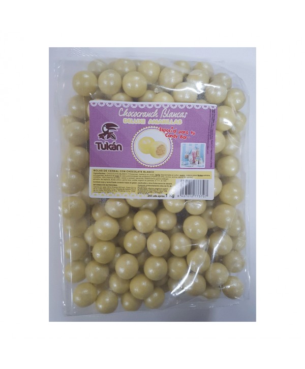 TUKAN CHOCO CRANCH BLANCAS DELUXE AMARILLOS 1KG.