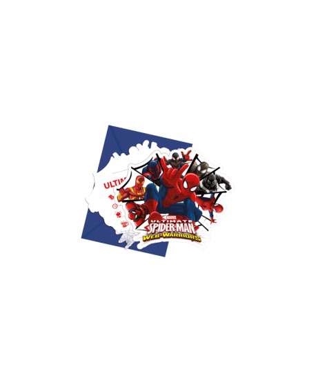 SPIDERMAN ULTIMATE INVITACIONES 6U. REF: 16928