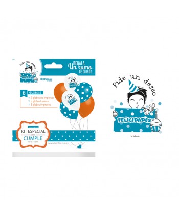 KIT ESPECIAL PARA CUMPLE CHICO "PIDE UN DESEO" 6GL